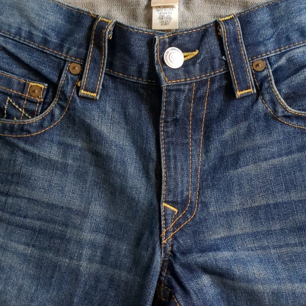 True‎ Religion Men's Dark Wash Y2K Bootcut Jeans Size 33